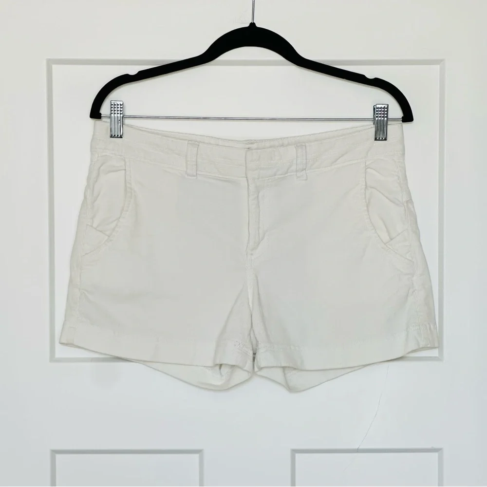 Athleta Women's White Corduroy Shorts - Picture 1 of 5